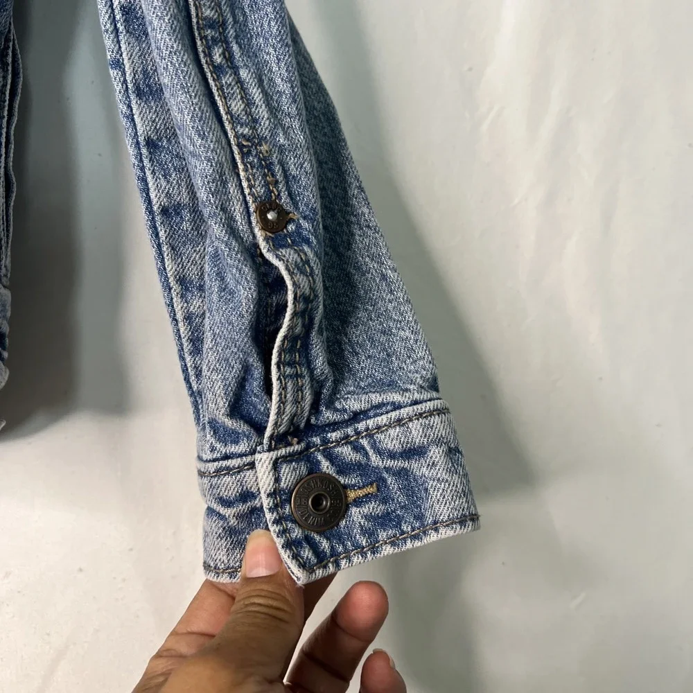 Oshkosh B'gosh Denim Jean Jacket Button Up Unisex‎ Toddler Size 5/5A